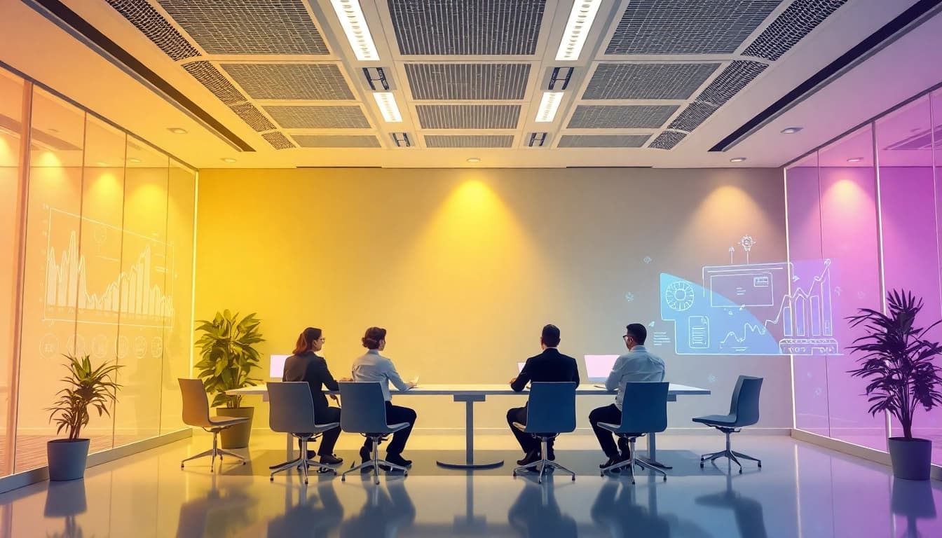 Beratungssituation in der Unternehmensberatung mit Experten, die Strategien entwickeln und Probleme analysieren.