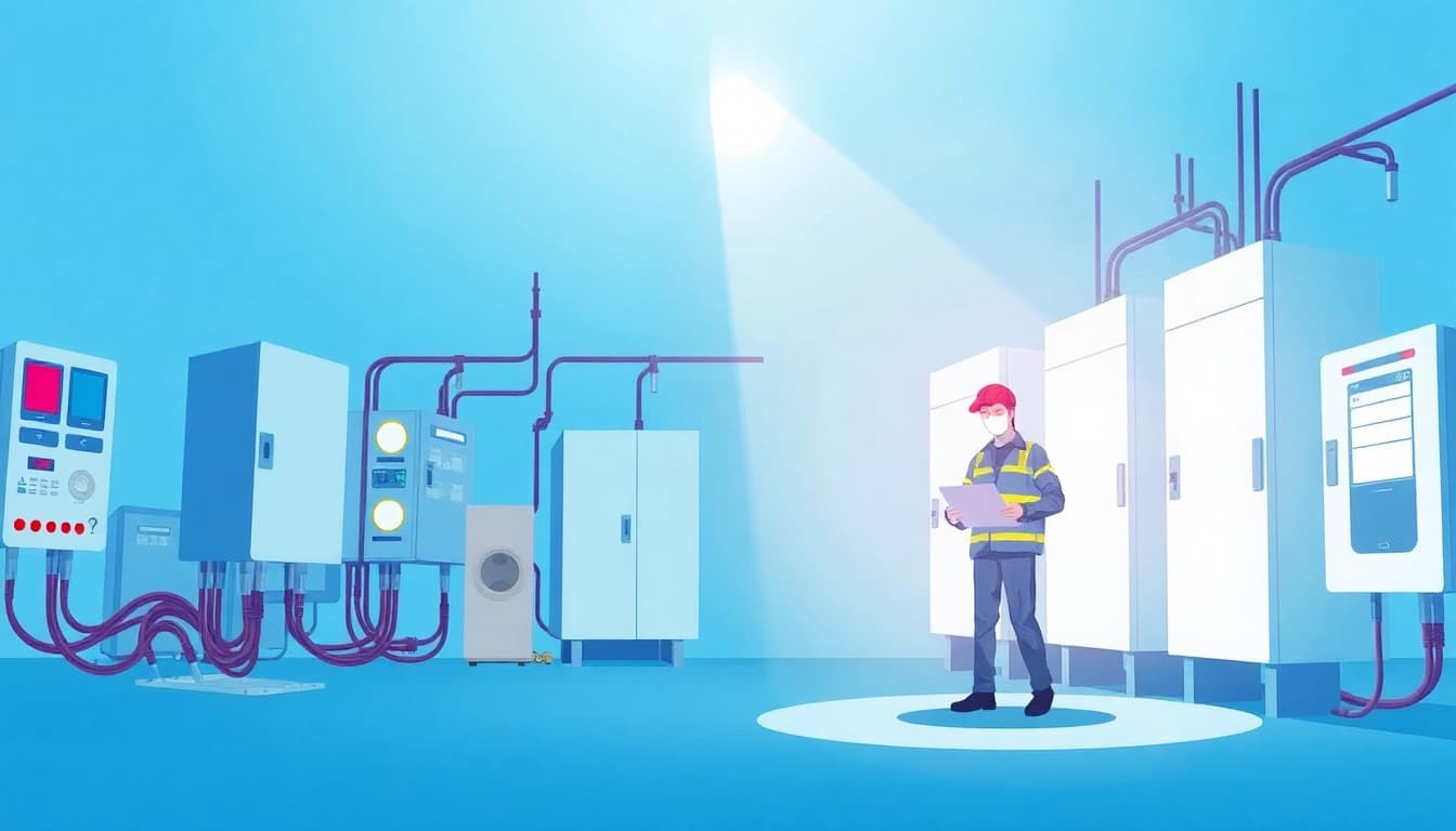 Technician performing DGUV V3 Prüfung on electrical devices, ensuring safety compliance.