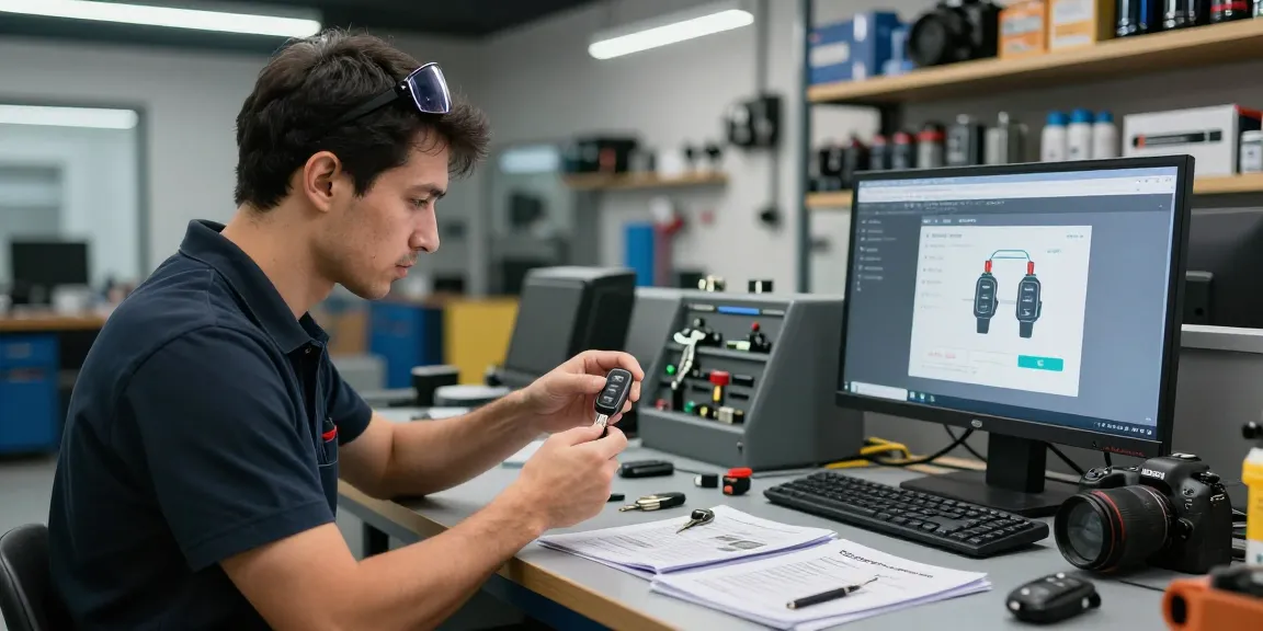 Hier klicken für Expertenlösungen im Bereich Autoschlüssel und Autoteile in modernem Werkstattumfeld.