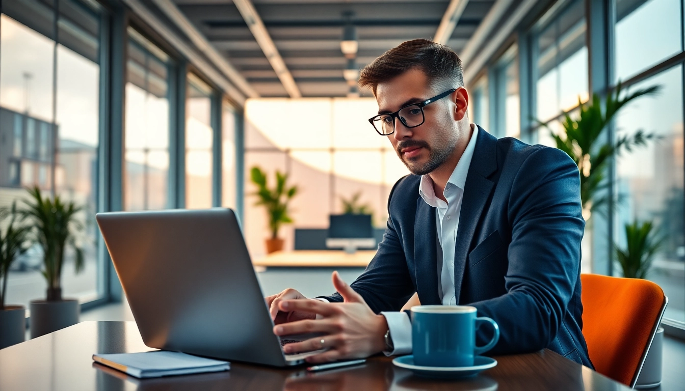Headhunter Schweiz beraten einen Kandidaten in einem modernen Büro mit professionellem Flair.