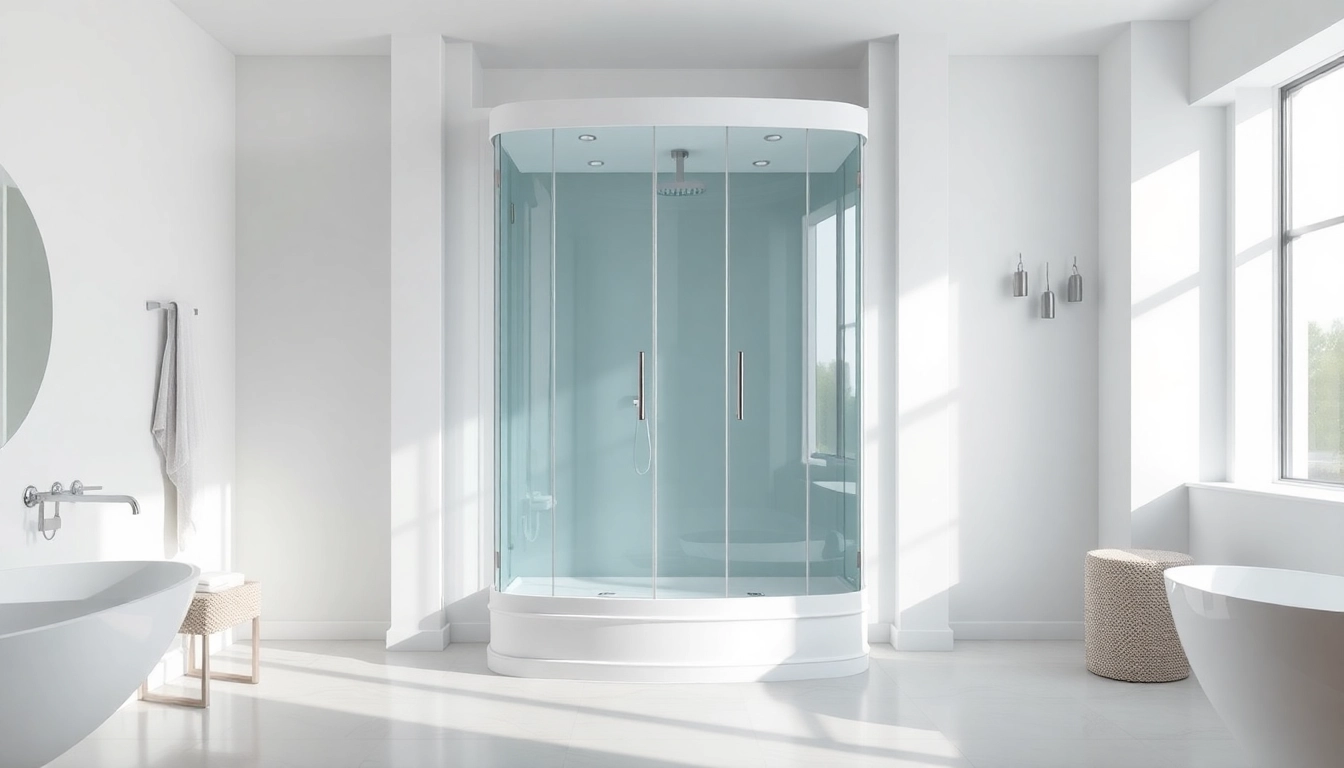 Duschkabine 80x80 in modernem Badezimmer mit eleganten Glaswänden und minimalistischen Elementen.