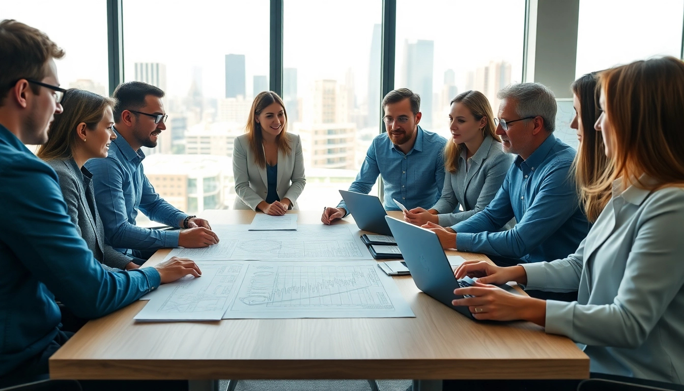 Headhunter Ingenieure collaborating in a bright modern office, showcasing teamwork and professionalism.