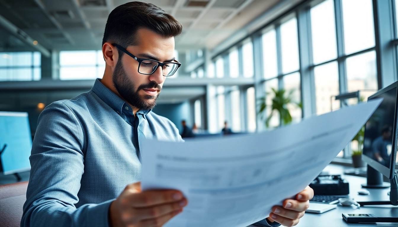 Headhunter Ingenieure analysiert Lebensläufe in einem modernen Büro.