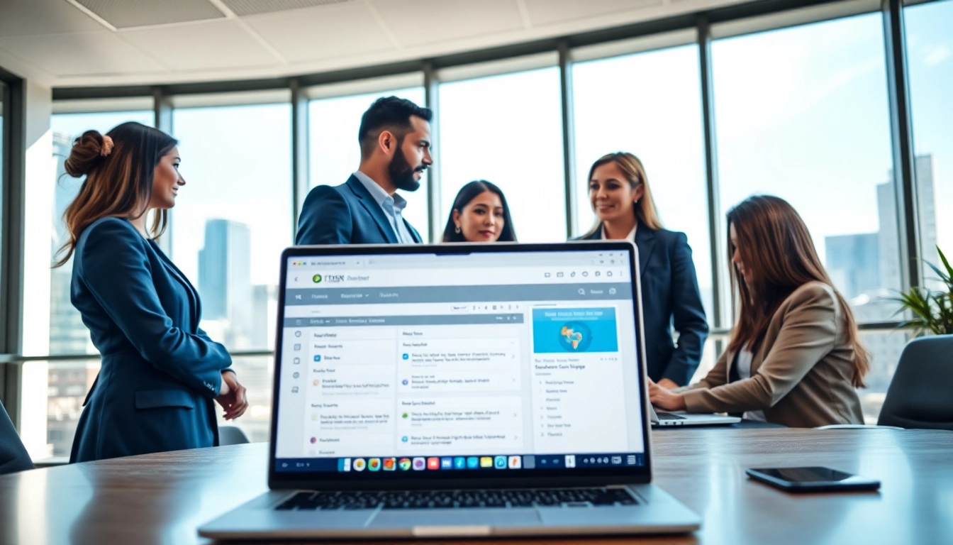Headhunter IT team collaborating in a modern office discussing candidates