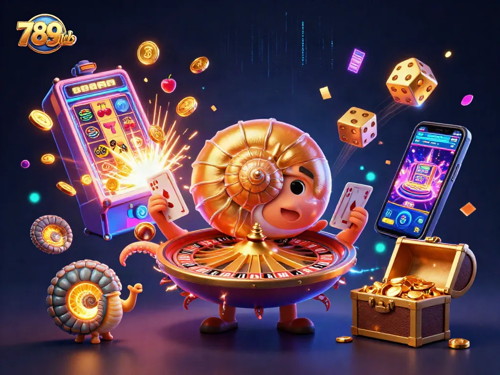 Engage with exhilarating casino gaming at 789club featuring a vibrant digital illustration.