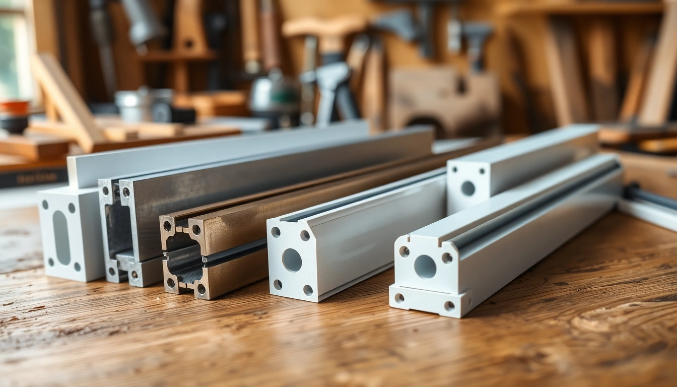 Drawer Slides Manufacturer zeigt verschiedene Schubladenschienen auf einem Werkstatt Tisch.