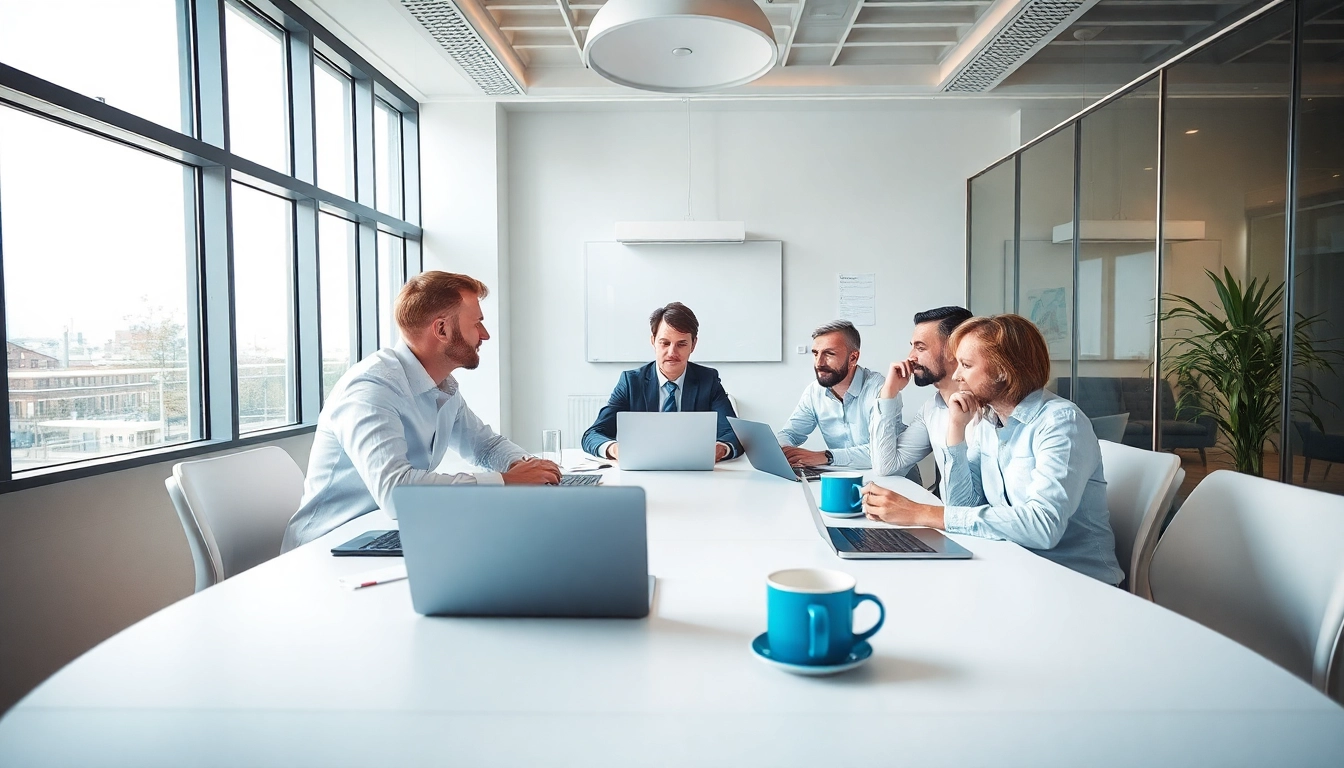 Effiziente Teamdiskussion über Personalvermittlung Vertrieb in einer modernen Büroumgebung
