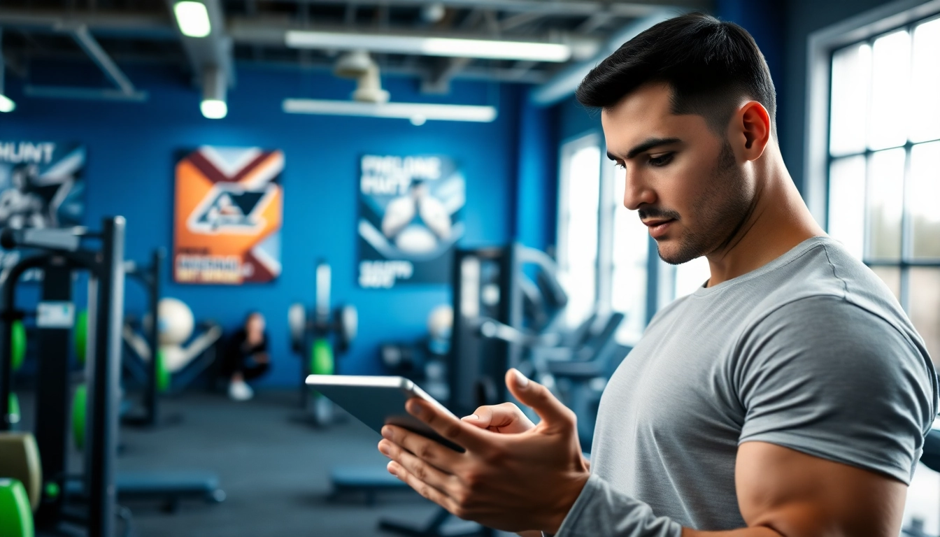 Die Analyse des trenbolon preis durch einen Trainer in einem modernen Fitnessstudio.