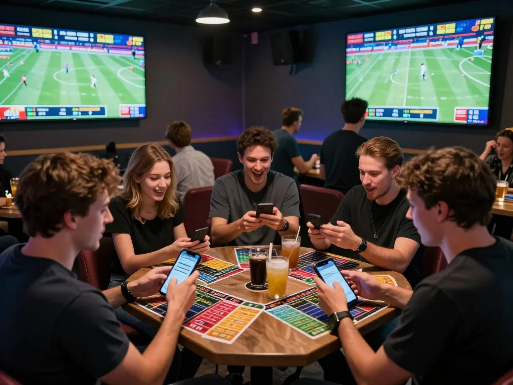 Tỷ lệ kèo nhà cái hôm nay highlighted in a vibrant sports betting scene with enthusiastic bettors