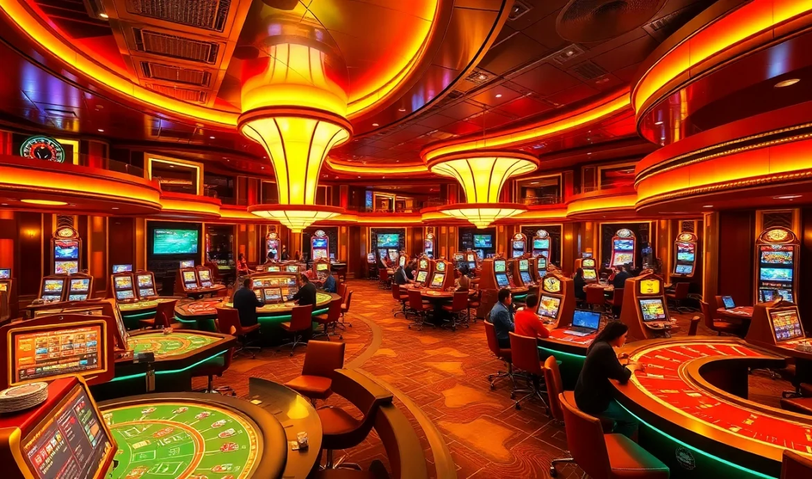 Experience the excitement of gaming at casinos ohne lizenz with vibrant lights and engaging tables.