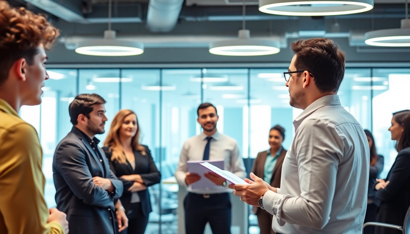 Consultants providing effective Unternehmensberatung solutions in a vibrant office environment.