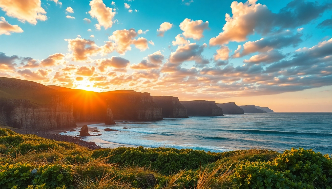 Erlebe die unvergessliche Reise nach Island mit atemberaubenden Landschaften bei Sonnenuntergang.