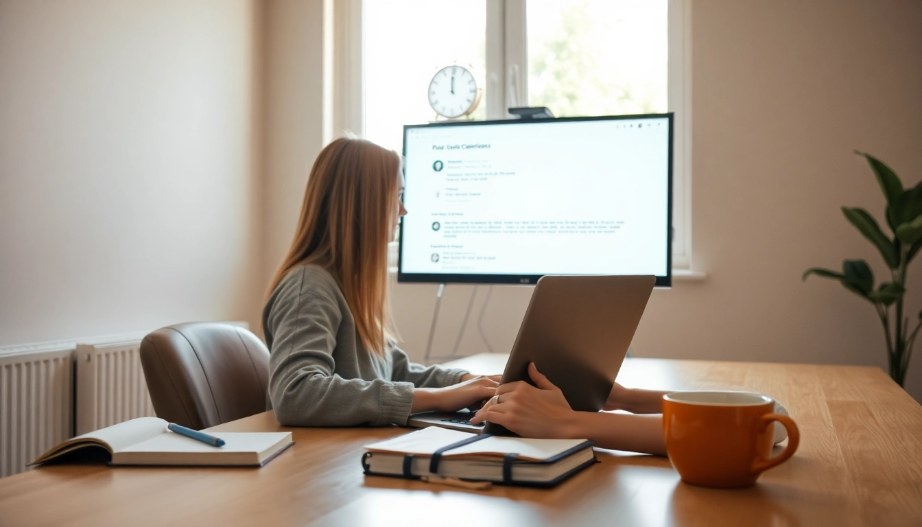 Fokussierte Person löscht negative Bewertungen online, um ihren Ruf zu verbessern.