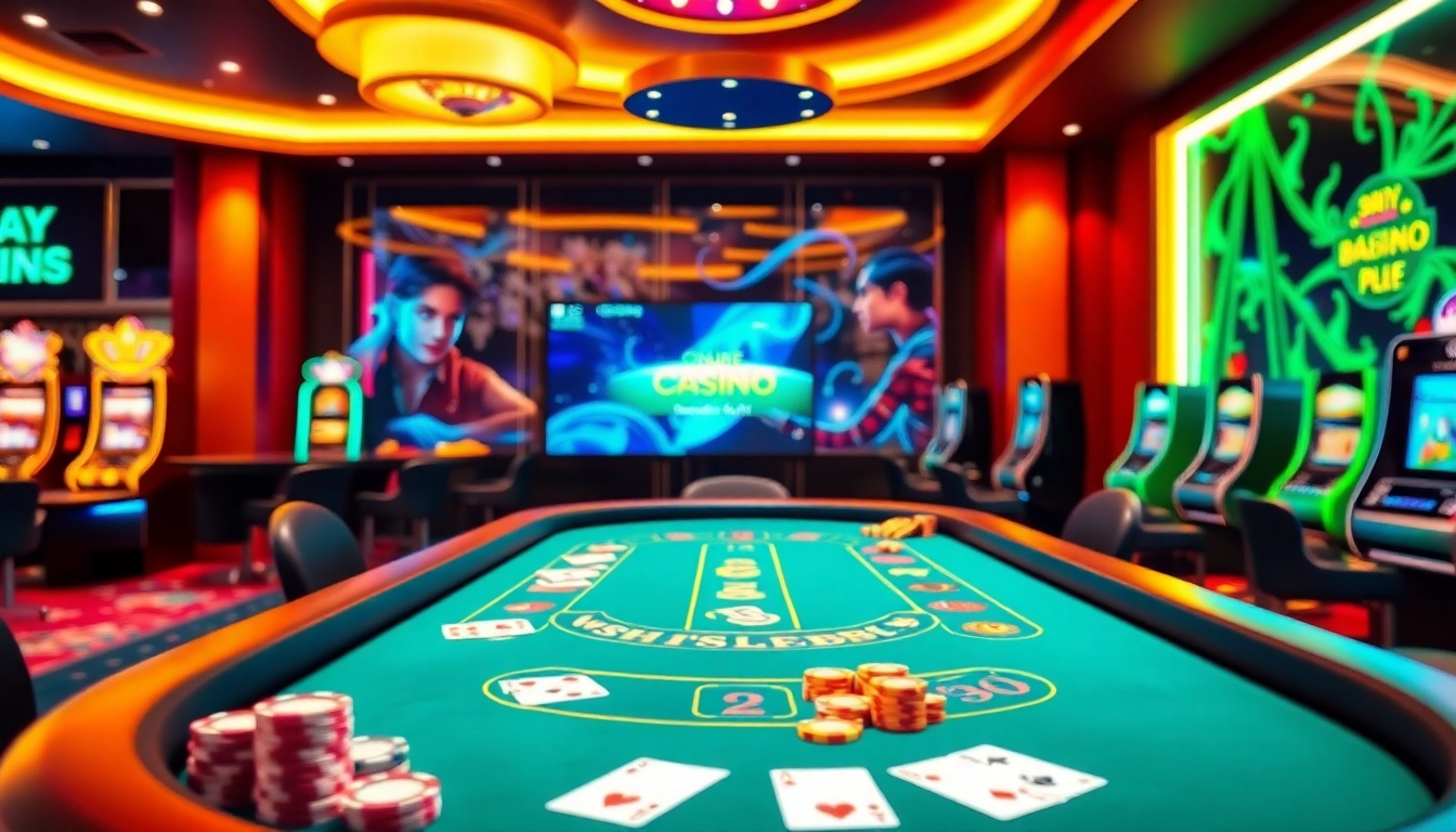 Erleben Sie die aufregende Welt des online casino schweiz mit lebendigen Spielautomaten und Blackjack-Tischen.