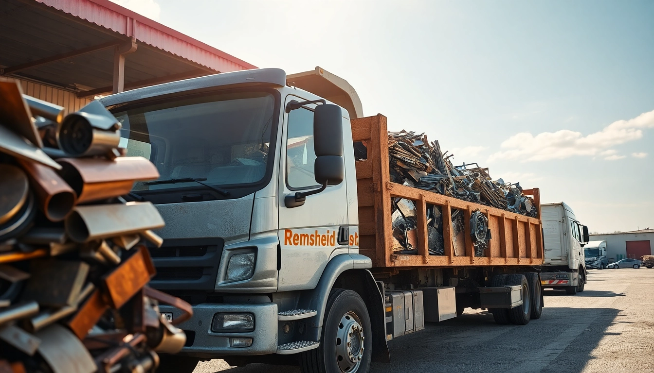 Efficient Schrottabholung Remscheid service loading high-quality metals for recycling.