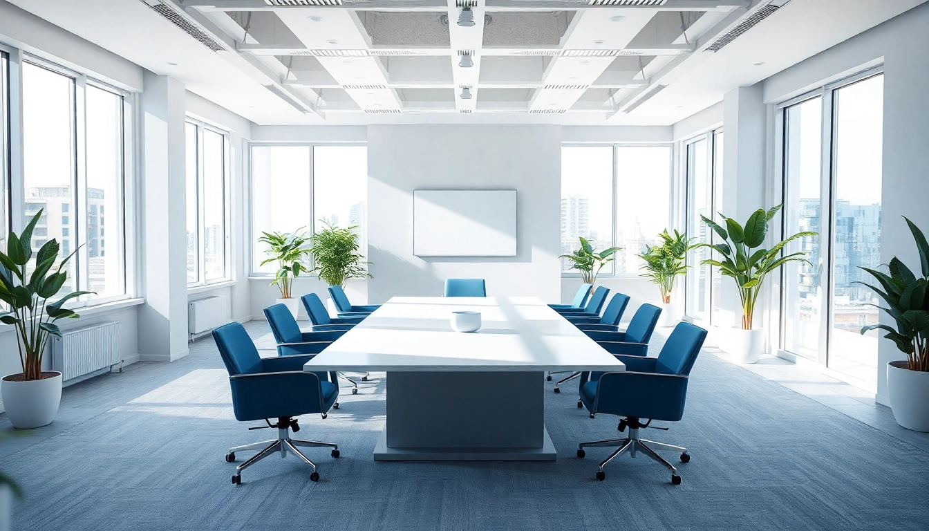 Headhunter Agentur, die ein modernes und professionelles Büro mit natürlichem Licht und eleganter Einrichtung zeigt.