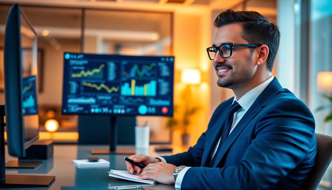 Professionelle Interaktion des Headhunter IT während einer Videoanruf-Sitzung in modernem Büro.