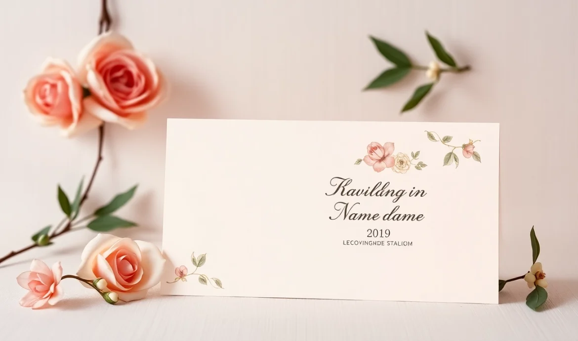 Gestalten Sie personalisierbare Hochzeitskarten mit eleganten floralen Designs und romantischen Details.