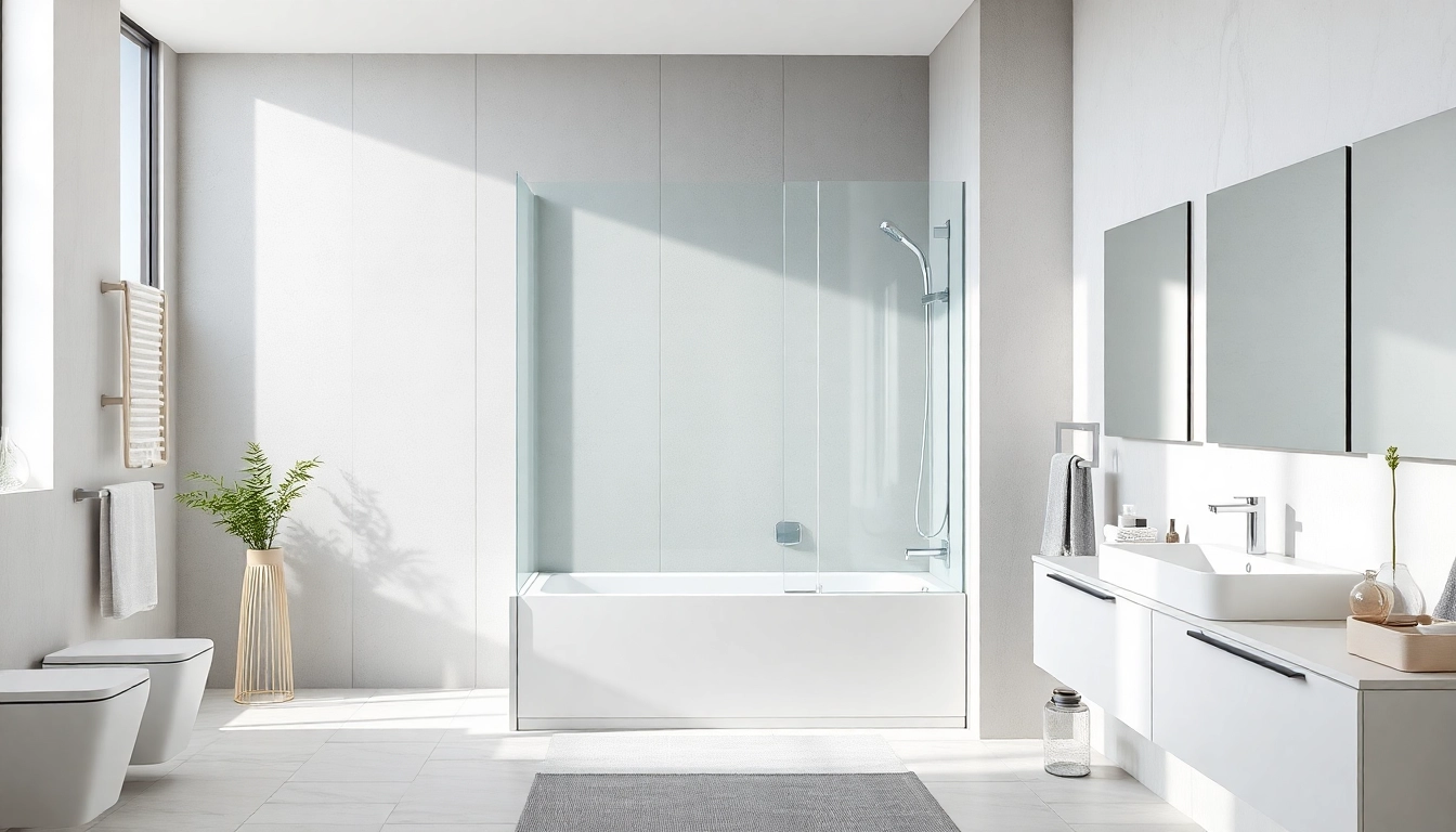 Modernes Badezimmer mit eleganter sonni Duschkabine aus Sicherheitsglas und stilvollem Design.