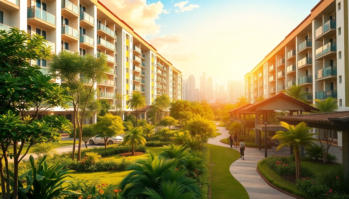 A scenic view capturing the essence of Tampines St 95 EC, featuring modern architecture and lush greenery.