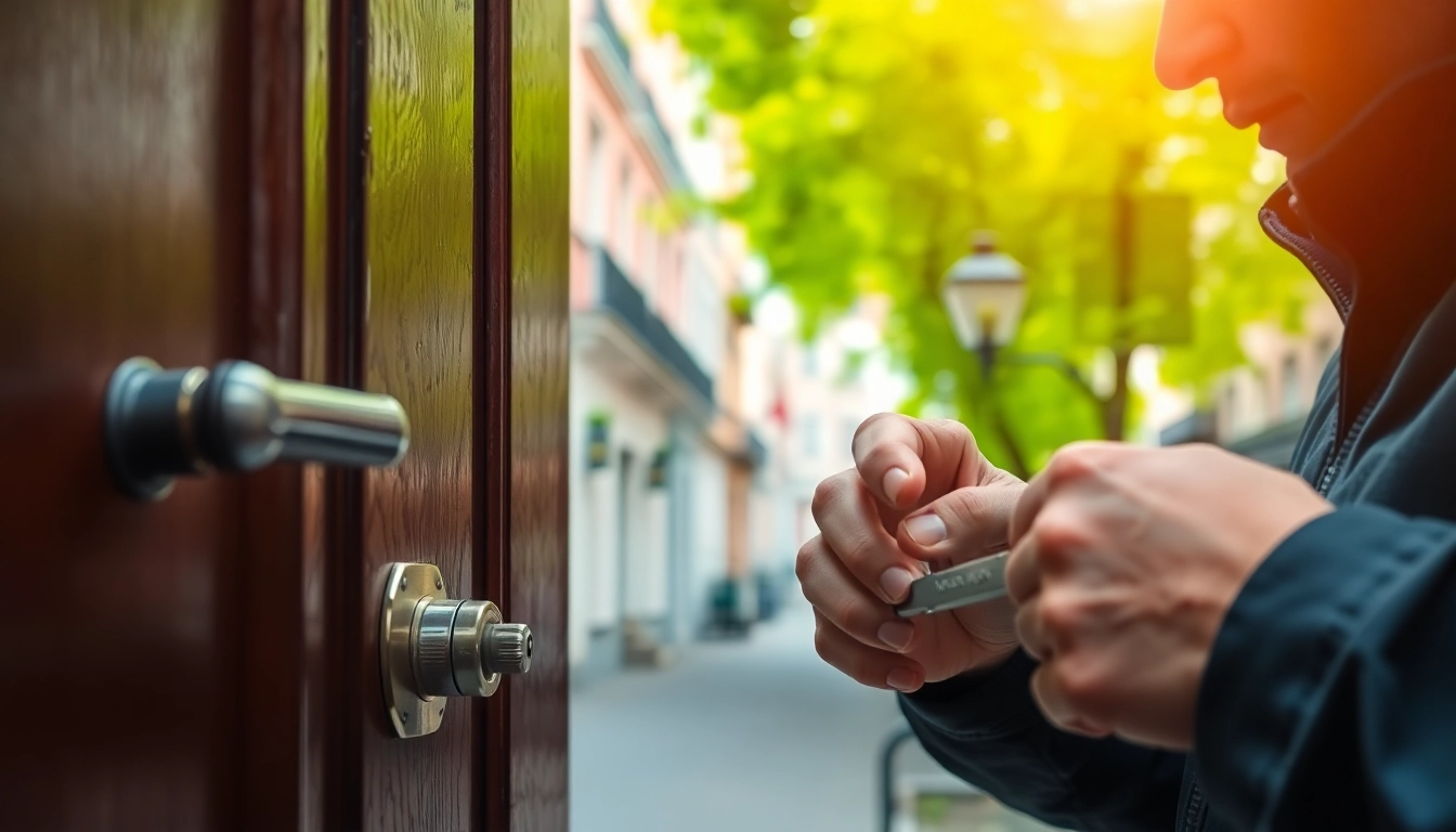 Efficient locksmith service by Schlüsseldienst Neukölln performing a damage-free door opening.