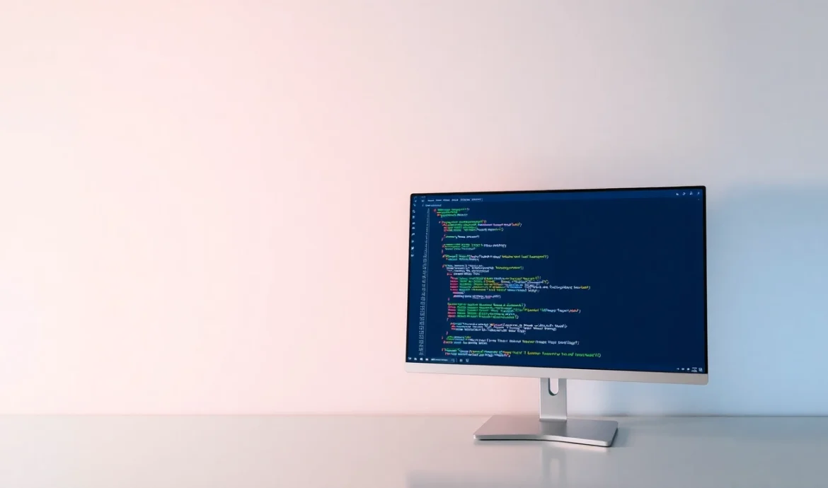 Kaufen Sie Microsoft Visual Studio 2022 Pro mit sofortigem Zugriff. Modernes Interface der Software mit Codebeispiel.
