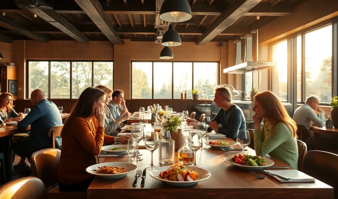 Genießen Sie köstliche Gerichte in Restaurants in der Nähe mit Freunden.