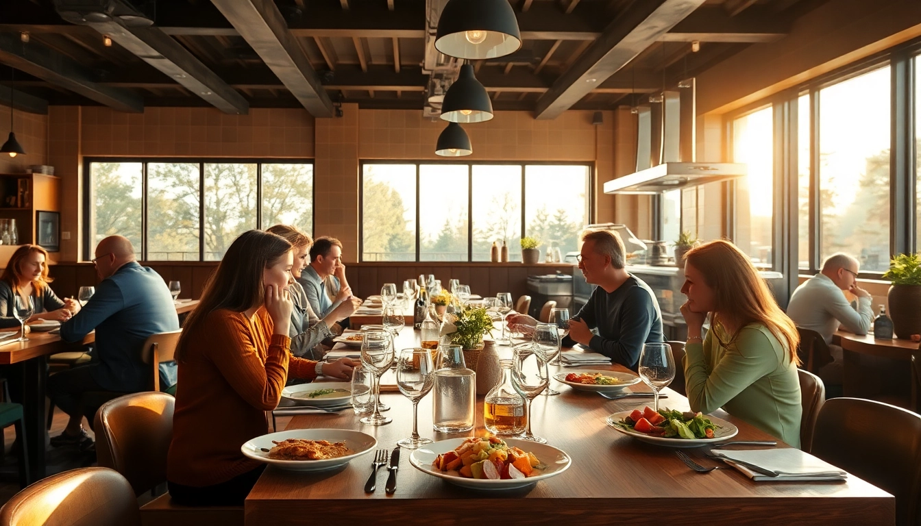 Genießen Sie köstliche Gerichte in Restaurants in der Nähe mit Freunden.