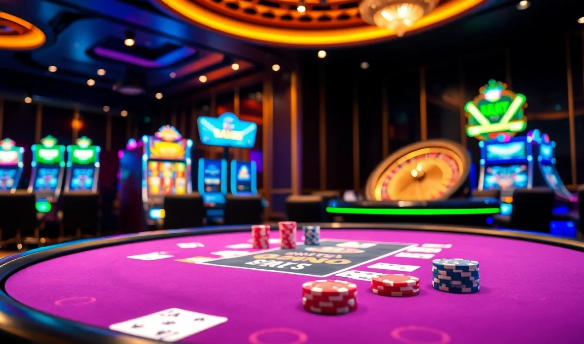 Experience high-stakes gaming at Trang chủ X88 with vibrant casino tables and exciting slot machines.