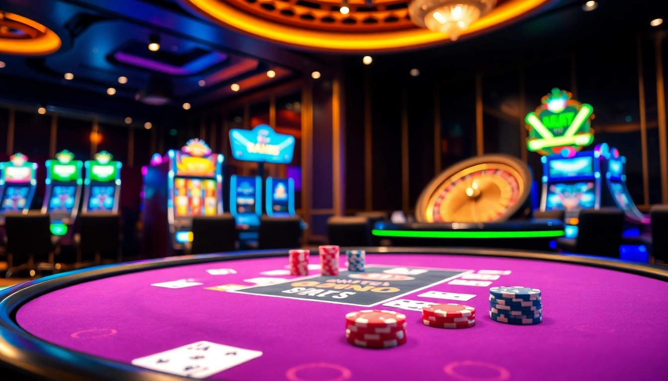 Experience high-stakes gaming at Trang chủ X88 with vibrant casino tables and exciting slot machines.