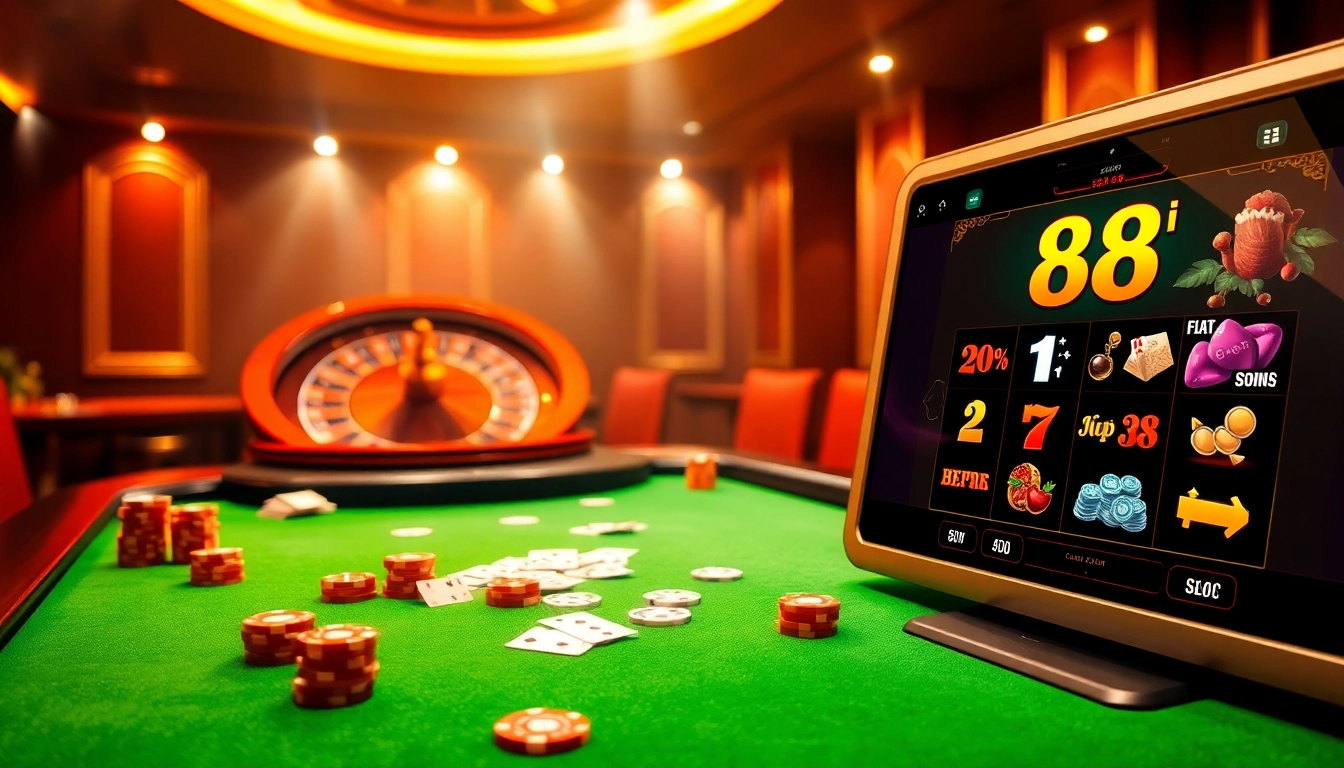 Players enjoying the 88i game in an upscale casino setting with vibrant visuals.