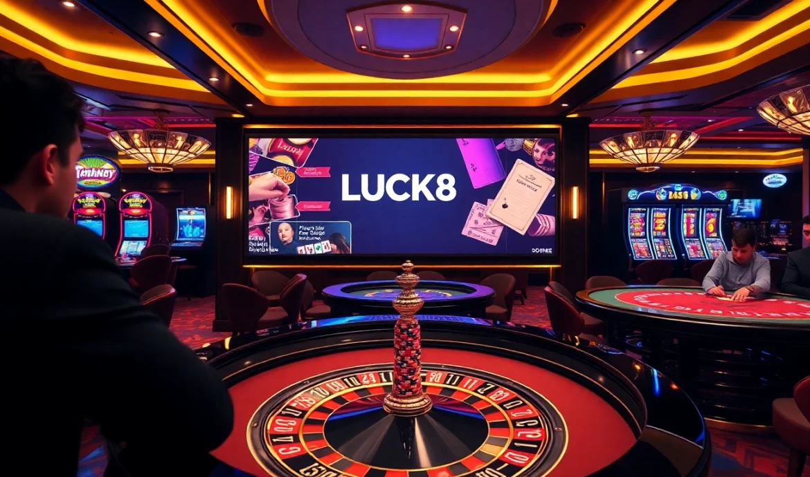 Trải nghiệm sự hứng khởi tại casino LUCK8 với các trò chơi poker sống động và roulette.
