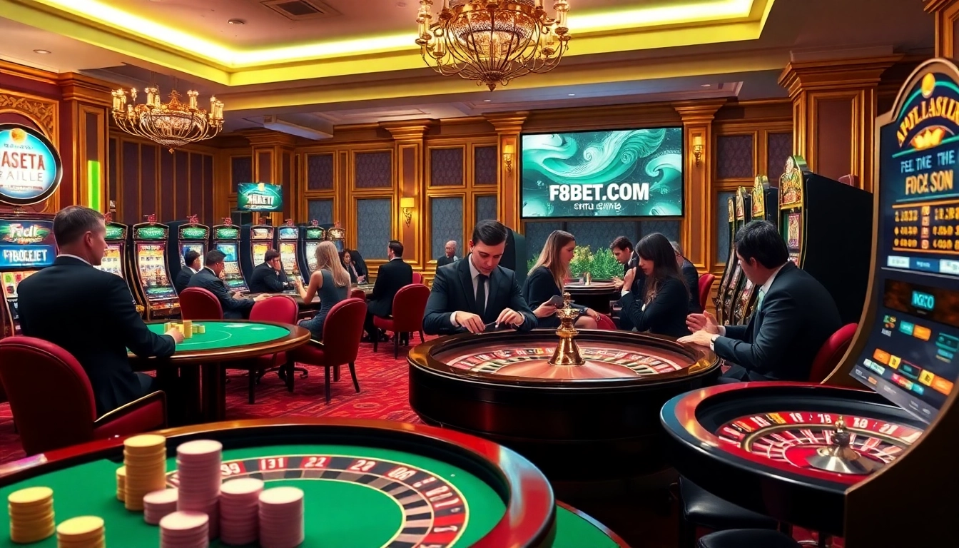Exciting gaming environment showcasing various gambling activities at F8BET.COM.