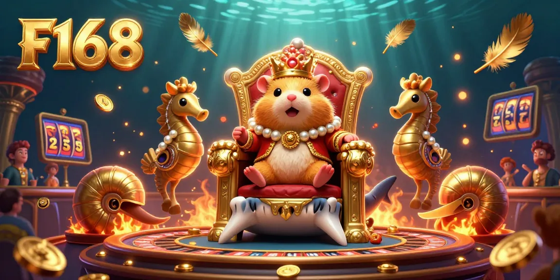F168 invites players to engage in thrilling casino gameplay with majestic hamster king and dynamic elements.